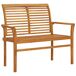 Banco de jardín madera maciza de teca y cojín 112x55 Banco de jardín madera maciza de teca y cojín 112x55 Verde Oscuro