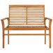 Banco de jardín madera maciza de teca y cojín 112x55 Banco de jardín madera maciza de teca y cojín 112x55 Verde Oscuro