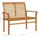 Banco de jardín madera maciza de teca y cojín 112x55 Banco de jardín madera maciza de teca y cojín 112x55 Verde Oscuro