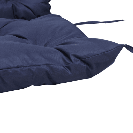Outsunny Almofadão para Banco de Jardim com Encosto, 150x98x8 cm, Almofada de Banco de 3 Lugares para Interior e Exterior com Enchimento Espesso e Cintas de Fixação, para Baloiço, Terraço, Varanda, Azul
