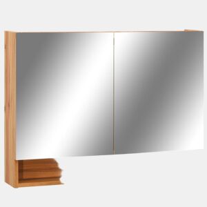 vidaXL Armário espelhado casa banho com LED 80x15x60 cm MDF carvalho