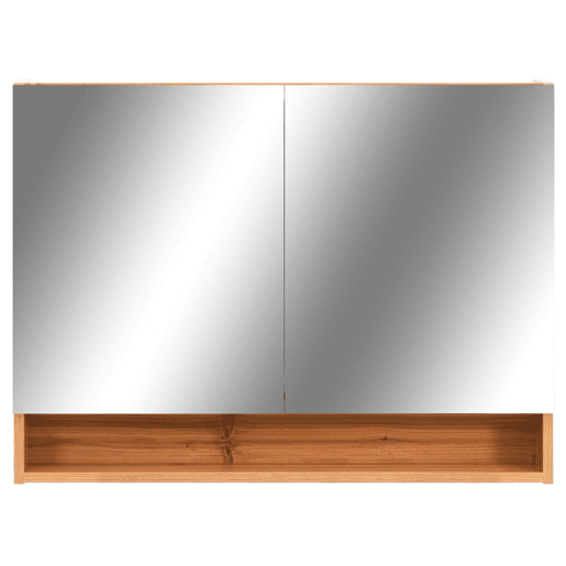 vidaXL Armário espelhado casa banho com LED 80x15x60 cm MDF carvalho vidaXL Armário espelhado casa banho com LED 80x15x60 cm MDF carvalho