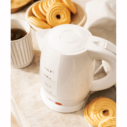Mesko MS1276 Chaleira Eléctrica de Água 1 L sem BPA, sem Fio, Desligamento Automático, Filtro Anti-Calcário, 1600, Branco