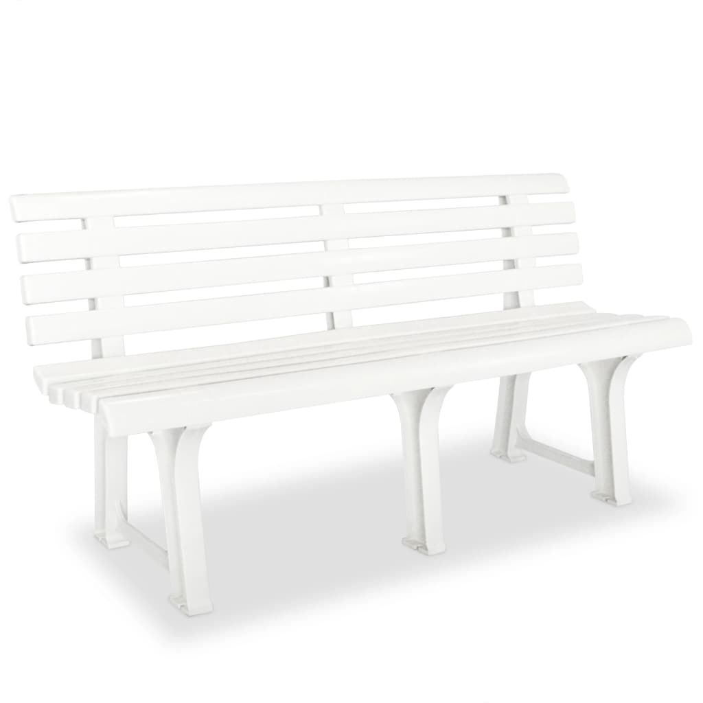 Banco de jardín 145x49 Blanco