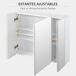 Armario de Baño MDF kleankin, hogar - baño Armario de Baño MDF kleankin, hogar - baño Blanco