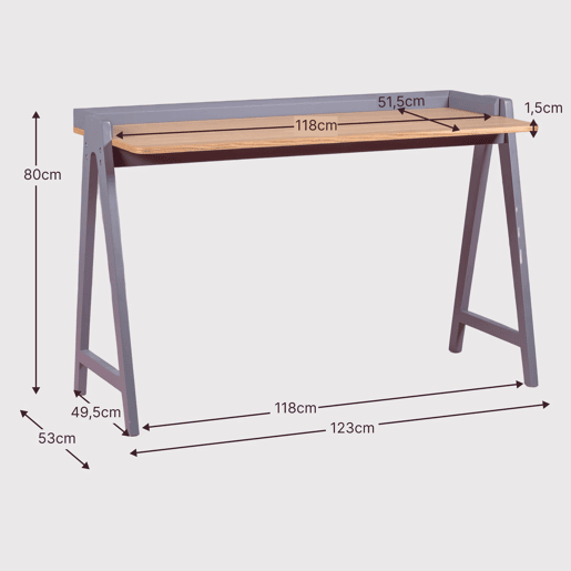 Mesa minimalista de madeira de carvalho - Pop