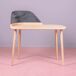 Escritorio de diseño en madera y terciopelo - Cattelan 109x56 Escritorio de diseño en madera y terciopelo - Cattelan 109x56 Fresno