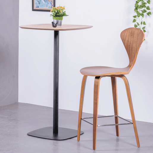 Mesa alta para bar estilo industrial, 106cm de altura e 60x60cm - Pub