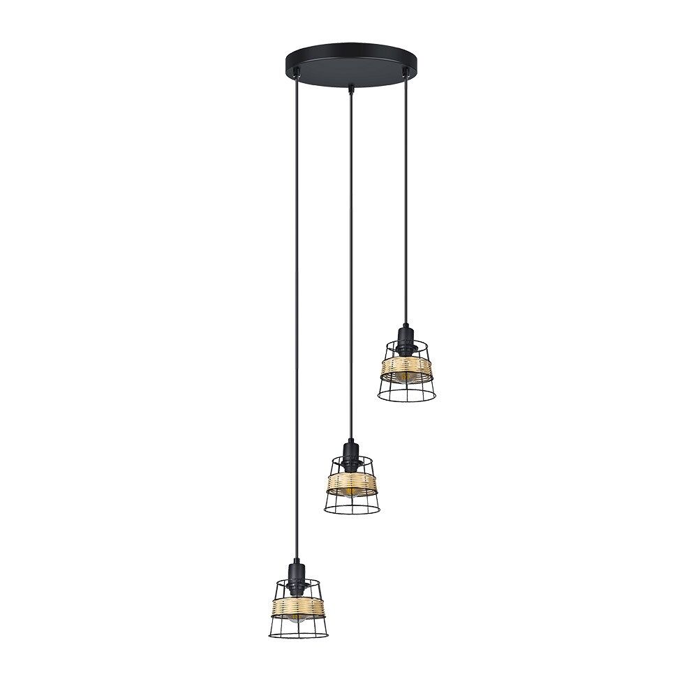 Plafon metal color negro serie burano 25cm