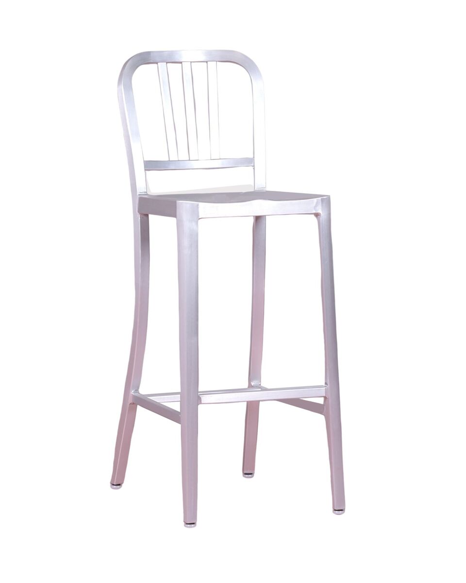 Taburete metálico de respaldo alto - navi army
