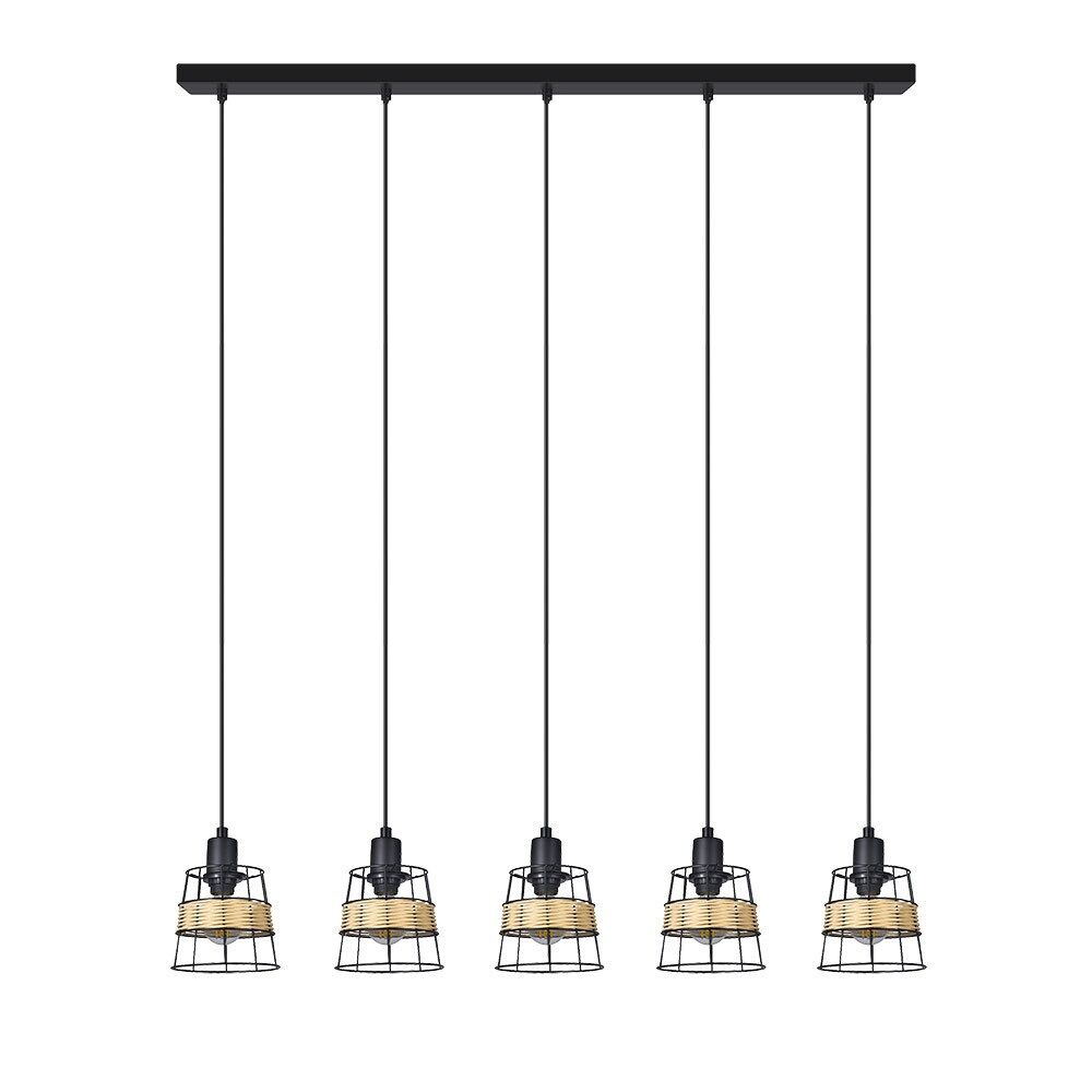Lampara de techo metal color negro serie burano 94cm