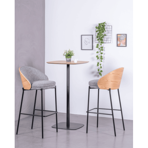 Banqueta nórdica em madeira de freixo e estofamento em algodão - Earth Banqueta nórdica em madeira de freixo e estofamento em algodão - Earth