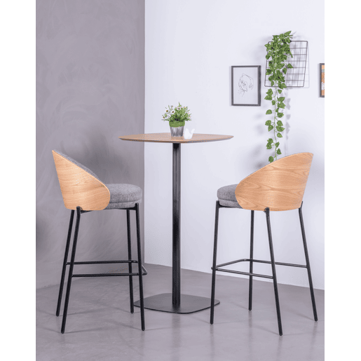 Banqueta nórdica em madeira de freixo e estofamento em algodão - Earth Banqueta nórdica em madeira de freixo e estofamento em algodão - Earth