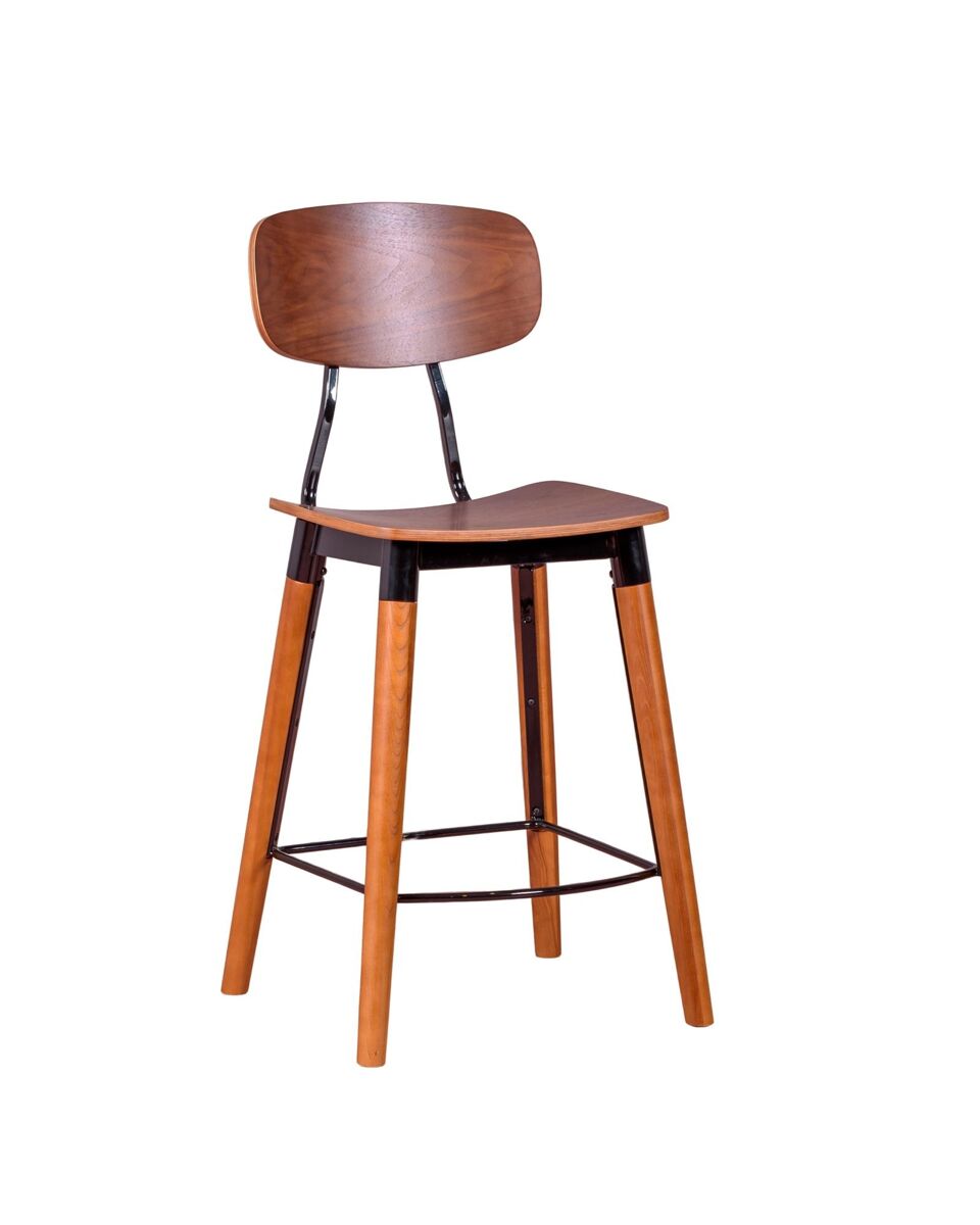 Taburete industrial en madera de nogal - copine