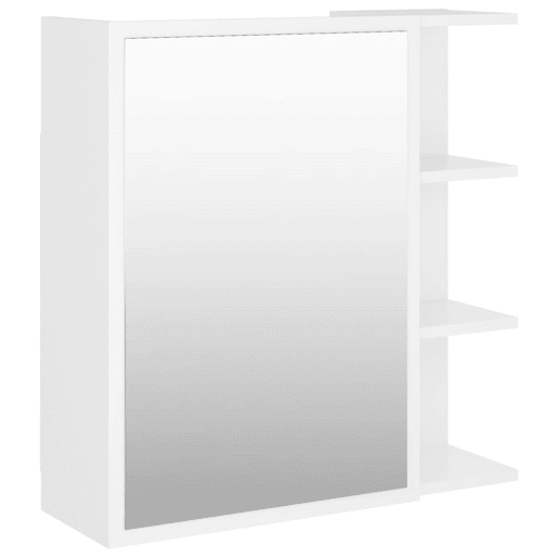 vidaXL Armário casa banho c espelho derivados de madeira branco vidaXL Armário casa banho c espelho derivados de madeira branco