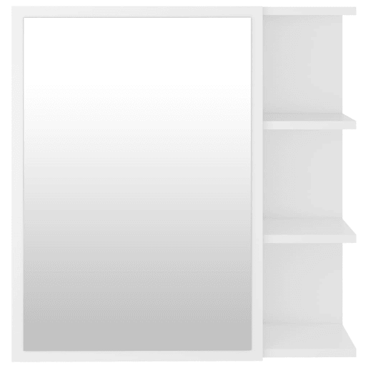 vidaXL Armário casa banho c espelho derivados de madeira branco vidaXL Armário casa banho c espelho derivados de madeira branco