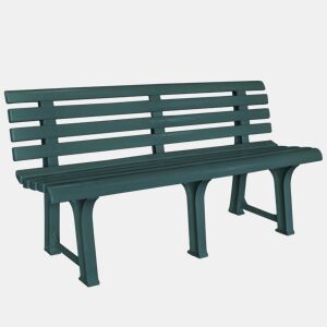 vidaXL Banco de jardim 145,5 cm plástico verde