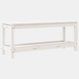 vidaXL Banco de jardim 108x35x45 cm madeira de pinho maciça branco