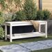 Banco de jardín de madera 108x35 Banco de jardín de madera 108x35 Blanco