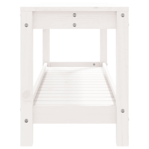 vidaXL Banco de jardim 108x35x45 cm madeira de pinho maciça branco