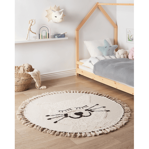 Tapetes para Crianças ETSERI Creme ø 120 cm Algodão