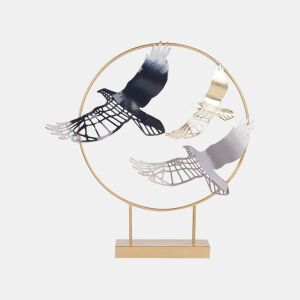 Acessório decorativo Pássaro SAMARIUM Metal Dourado