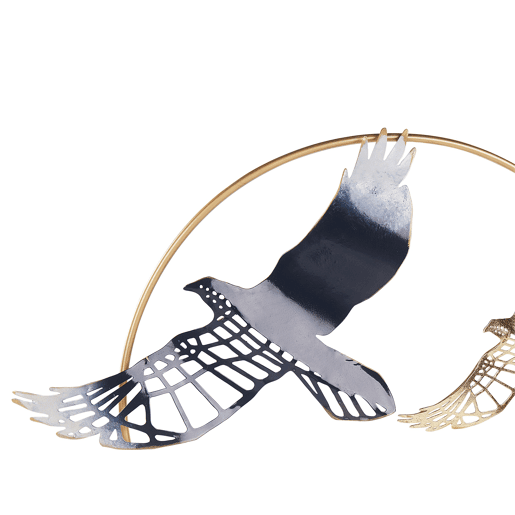 Acessório decorativo Pássaro SAMARIUM Metal Dourado