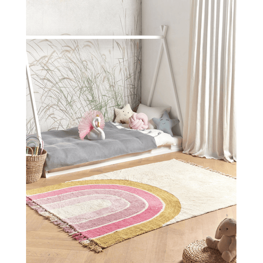 Tapetes para Crianças TATARLI Rosa 140 x 200 cm Algodão Tapetes para Crianças TATARLI Rosa 140 x 200 cm Algodão