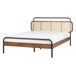 Beliani Cama Madera de caucho BOUSSICOURT 162x210 Beliani Cama Madera de caucho BOUSSICOURT 162x210 Marrón