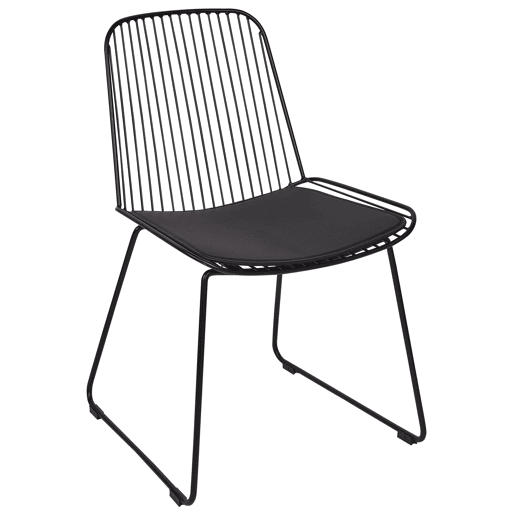 Conjunto de 2 cadeiras de jantar PENSACOLA Metal Preto