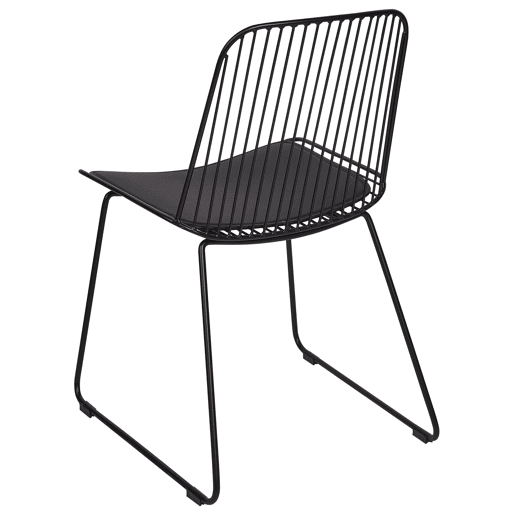 Conjunto de 2 cadeiras de jantar PENSACOLA Metal Preto