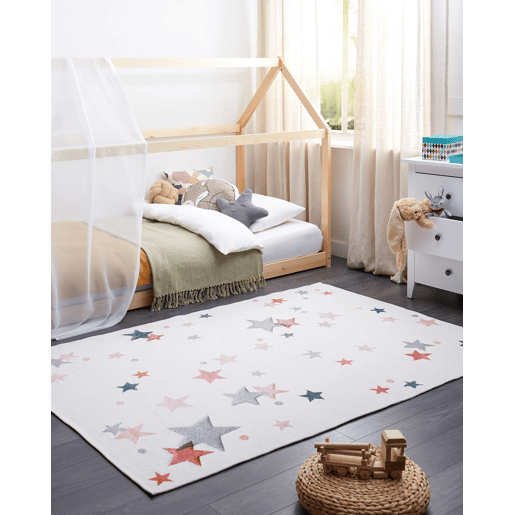 Tapetes para Crianças ALPOUD Branco 140 x 200 cm Algodão