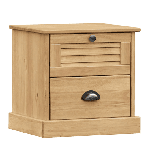 vidaXL Mesa de cabeceira VIGO 42x35x42 cm madeira de pinho maciça