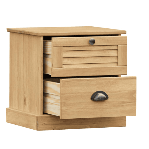 vidaXL Mesa de cabeceira VIGO 42x35x42 cm madeira de pinho maciça