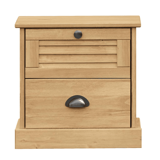 vidaXL Mesa de cabeceira VIGO 42x35x42 cm madeira de pinho maciça