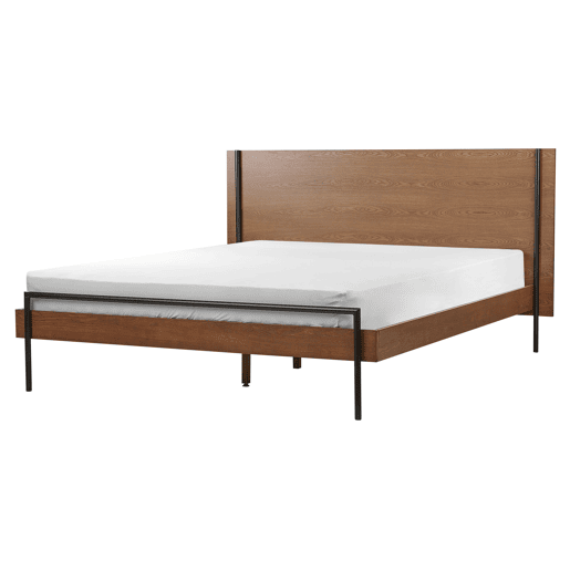Cama LIBERMONT 160 x 200 cm Madeira escura de freixo