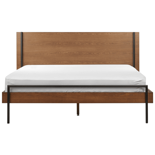 Cama LIBERMONT 160 x 200 cm Madeira escura de freixo