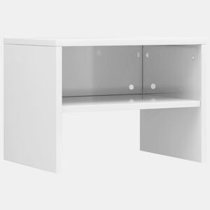 vidaXL Mesa-de-cabeceira 40x30x30 cm contraplacado branco brilhante