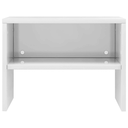 vidaXL Mesa-de-cabeceira 40x30x30 cm contraplacado branco brilhante