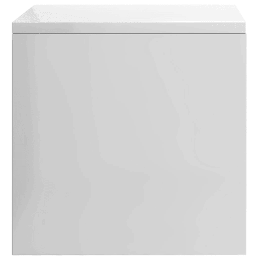 vidaXL Mesa-de-cabeceira 40x30x30 cm contraplacado branco brilhante