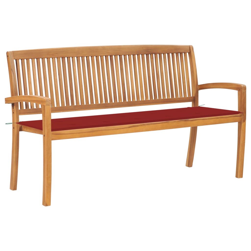 Banco De Jardín 159x57 Rojo