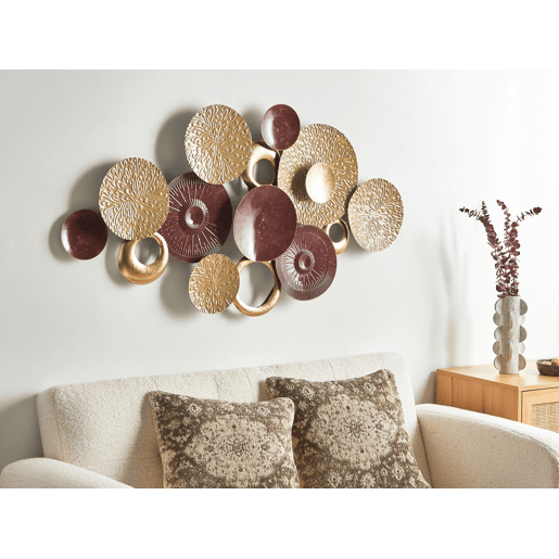 Decoração de parede BROMINE Metal 69 cm Dourado