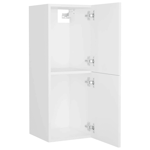 vidaXL Conjunto de móveis de casa de banho derivados de madeira branco