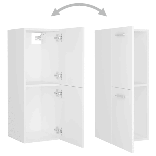vidaXL Conjunto de móveis de casa de banho derivados de madeira branco