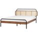Beliani Cama Madera de caucho BOUSSICOURT 202x210 Beliani Cama Madera de caucho BOUSSICOURT 202x210 Marrón