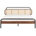 Beliani Cama Madera de caucho BOUSSICOURT 202x210 Beliani Cama Madera de caucho BOUSSICOURT 202x210 Marrón