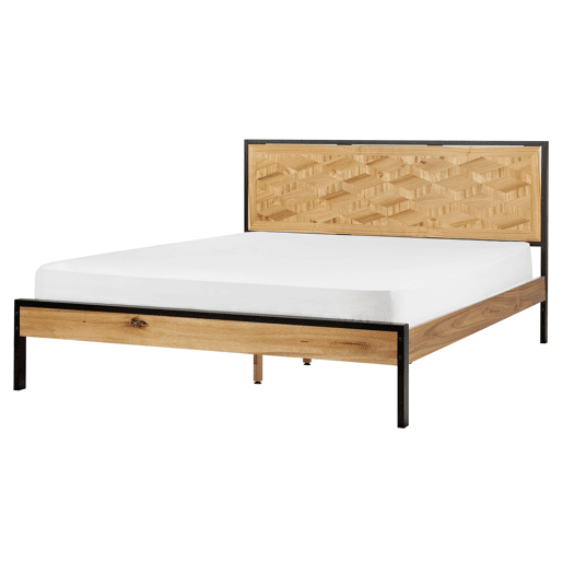 Cama ERVILLERS 160 x 200 cm Acácia natural