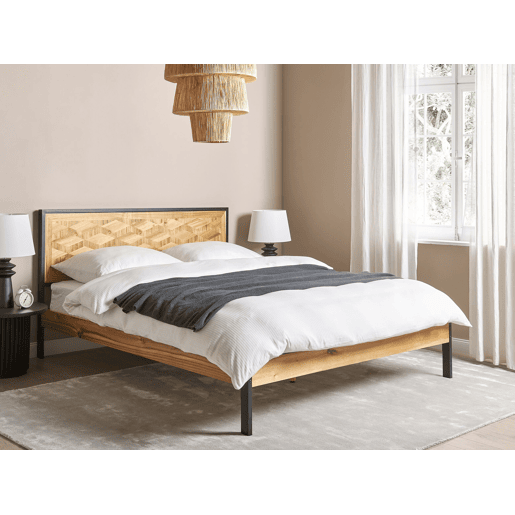 Cama ERVILLERS 160 x 200 cm Acácia natural