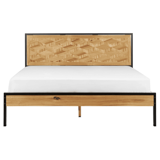 Cama ERVILLERS 160 x 200 cm Acácia natural