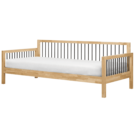 Cama de dia Madeira TRICOT 90 x 200 cm Castanho claro